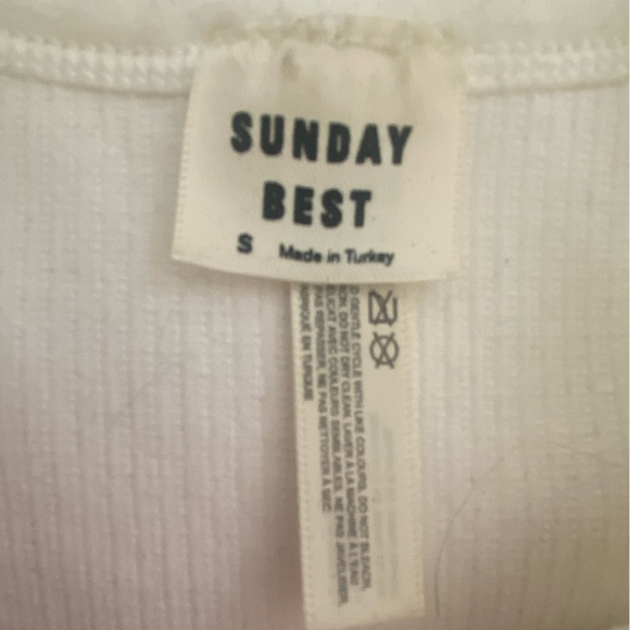 aritzia sunday best white racer tank - Picture 2 of 2